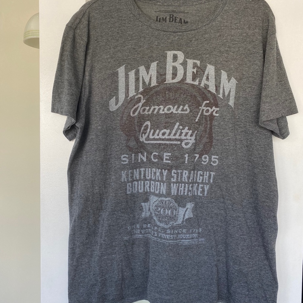Jim Bean Vintage Men’s Tee T-Shirt Gray